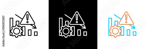 Risk on white and black background