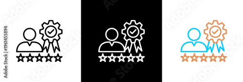 Expertise on white and black background