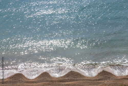 Принти на полотні Looking down at beach cusps along the Jurassic coast, on a sunny day