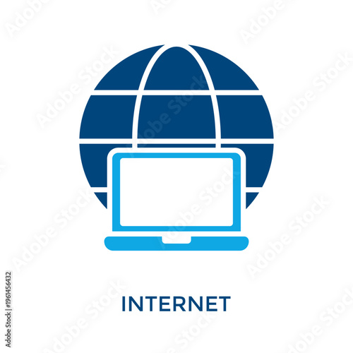 Internet Icon Dual Tone Style. Vector Illustration For Graphic Design