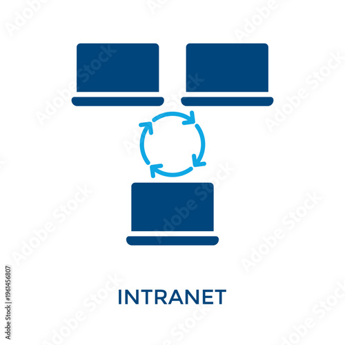 Intranet Icon Dual Tone Style. Vector Illustration For Graphic Design