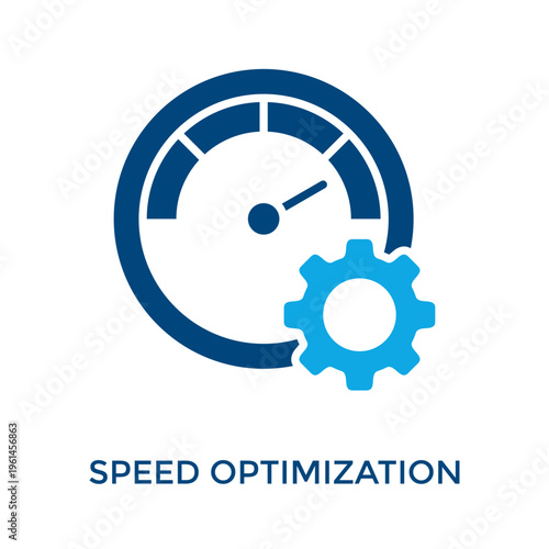 Speed Optimization Icon Dual Tone Style. Vector Illustration For Graphic Design