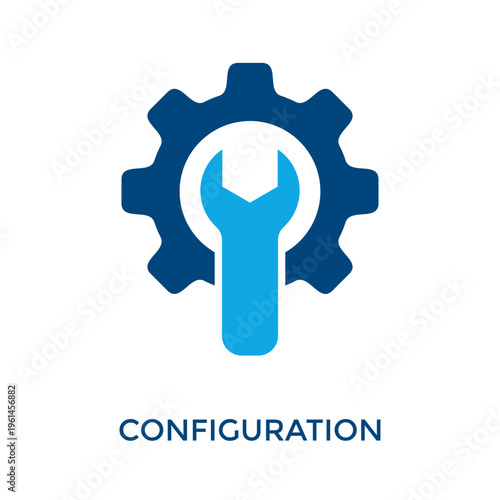 Configuration Icon Dual Tone Style. Vector Illustration For Graphic Design