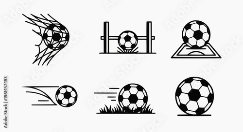 Soccer balls in different game situation