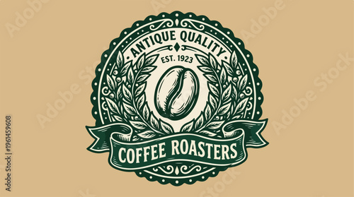 Vintage Coffee Roasters Logo - Antique Quality and Established Tradition.