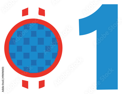 Whimsical Watch Illustration with Number One Playful Time Concept.