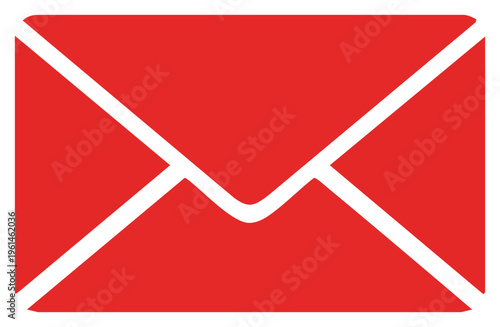 Red Envelope Icon A Symbol of Communication and Correspondence.