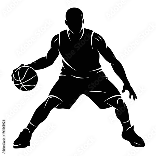 Street Basketball Crossover Move Silhouette – Urban Dribble Style, Ankle Breaker Action