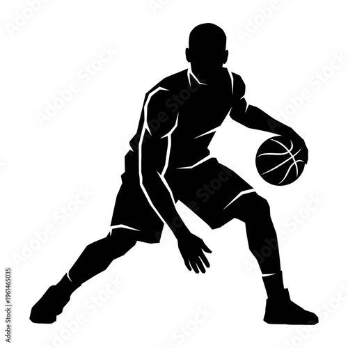 Street Basketball Crossover Move Silhouette – Urban Dribble Style, Ankle Breaker Action
