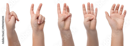 Foto Child counting on fingers