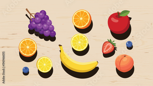 Assorted Fresh Fruits for Healthy Eating & Food Industry Promotion