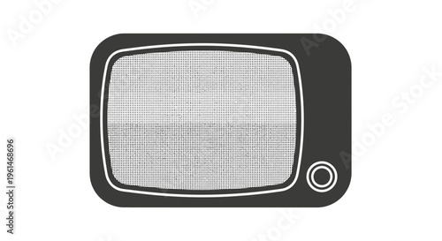 Vintage black and white television set.
