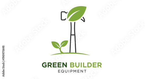 Green Builder Equipment Company Logo Design.