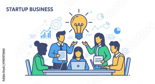 Group of business people discussing ideas.