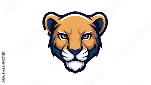 Stylized cougar head graphic