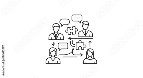 Business people communicating and sharing ideas.