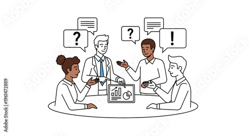Business people discussing at a table 1.