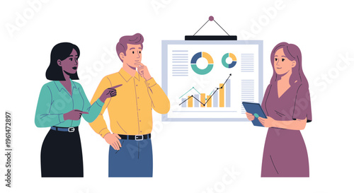 Business people discussing data charts 9.