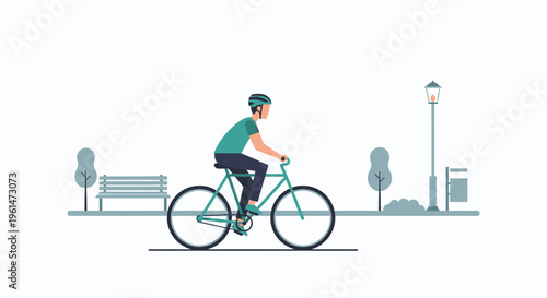 Man Riding a Bicycle Outdoors Freely.