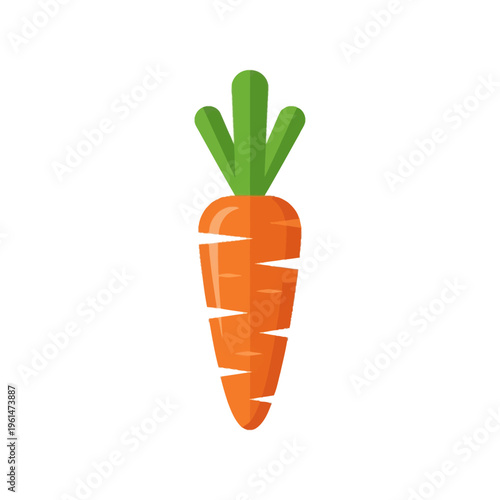 A vibrant, healthy carrot icon symbolizing fresh produce and nutritious food, perfect for culinary and dietary themes