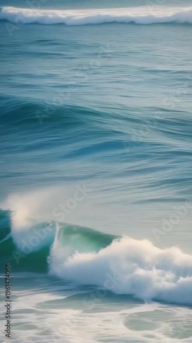 A serene ocean video showcasing gentle waves and soothing blue waters in a peaceful atmosphere