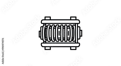 Mechanical Coil Spring Engineering Component.