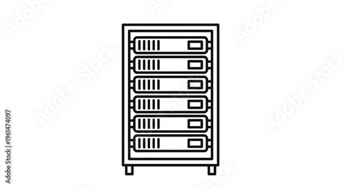 Server Rack Computer Hardware Device.