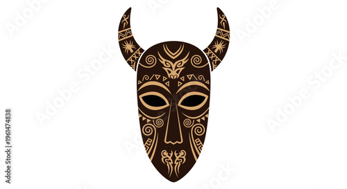 Traditional African tribal mask design.