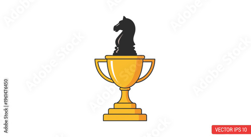 Trophy with chess knight on top.