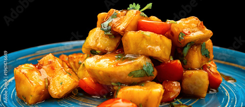 Caramelized Eggplant Salad On Dark