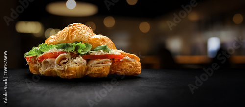 Croissant Sandwich With Ham And Cheese