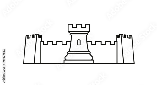 Large castle rook chess piece.