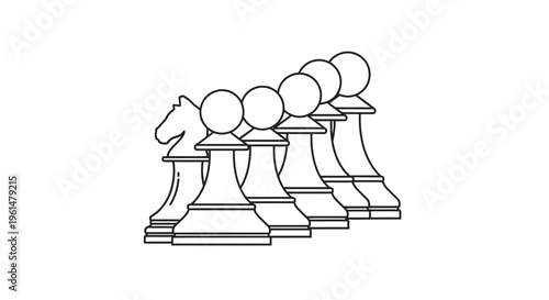 Chess pieces on a chessboard base.