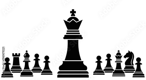 Chess pieces on a chessboard.