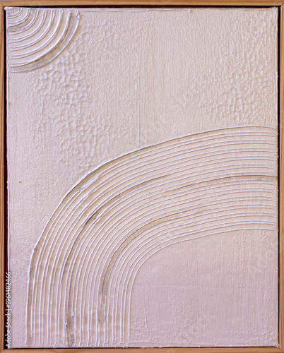 Textured painting portrait with silver 