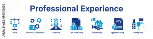 Professional Experience Icon Banner and Collection