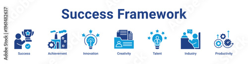 Success Framework Icon Banner and Collection