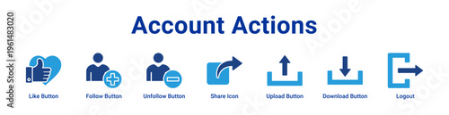 -Account Actions Icon Banner and Collection