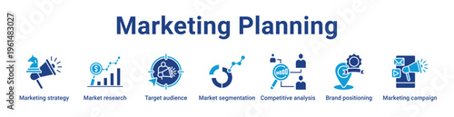 -Marketing Planning Icon Banner and Collection
