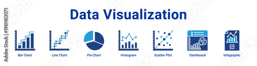 -Data Visualization Icon Banner and Collection
