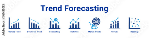 -Trend Forecasting Icon Banner and Collection
