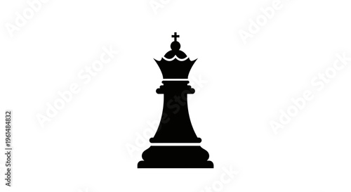 Black chess king piece closeup.