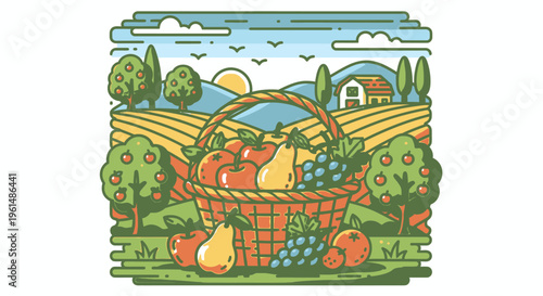 Fresh fruit in a basket 2.