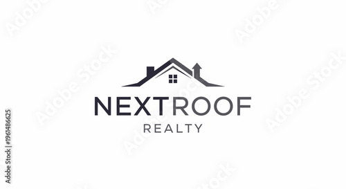 Nextroof Realty company logo design.