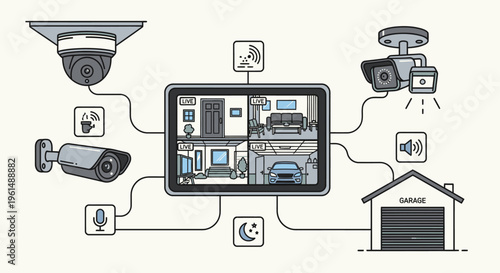 Smart home security system control panel.