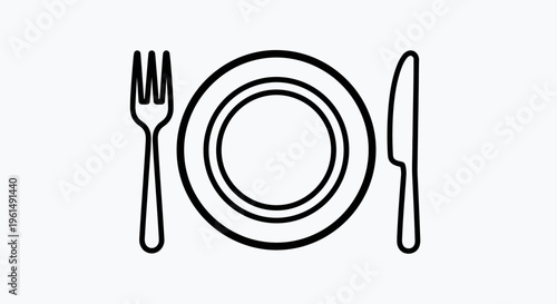 Simple table setting with plate.