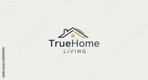 TrueHome Living company logo design.