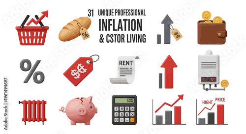 Inflation and cost of living concept.