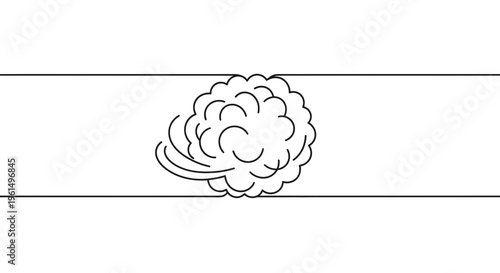 Dynamic abstract brain concept illustrating mental processes and creative thought flow