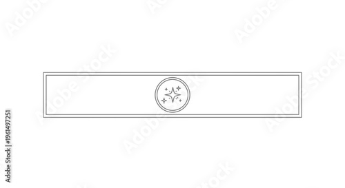 Minimalist banner design with sparkling icon for clean branding and elegant presentation layout